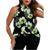 image:imageSOLY HUX Womens Plus Size Floral Halter Tank Top Sleeveless Flowy Summer Going Out ShirtsGreen Floral