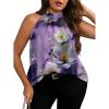 Purple Floral Printed