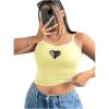 image:imageSOLY HUX Womens Plus Size Goth Cami Crop Tops Contrast Mesh Spaghetti Strap Summer TopMustard Yellow Heart