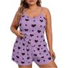 Mauve Purple Heart Print