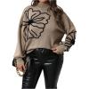 image:imageSOLY HUX Womens Plus Size Ribbed Sweater Mock Neck Long Sleeve Floral Knit Pullover Tops Fall ClothesBrown Floral
