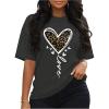 image:imageSOLY HUX Womens Plus Size Summer Tops Short Sleeve Leopard Graphic Tees Crew Neck TShirtsGrey Leopard