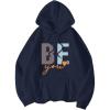 image:imageSOLY HUX Womens Plus Size Sweatshirt Letter Graphic Hoodies Drawstring Drop Shoulder Long Sleeve Pullover TopsDark Blue Letter