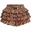 image:imageSOLY HUX Womens Y2k Leopard Ruffle Mini Shorts Cheetah Print Elastic Waist Bow Layered Bloomer ShortsBrown Leopard