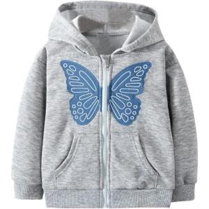 image:imageSOLY HUX Toddler Girls Zip Up Hoodies Jacket Butterfly Graphic Long Sleeve Outerwear Fall Clothes with Pockets