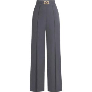 image:imageSOLY HUX Womens High Waisted Dress Pants Metal Linked Casual Work Office Business Long TrousersPlain Grey