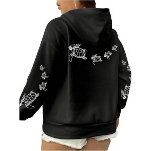 image:imageSOLY HUX Womens Plus Size Hoodies Long Sleeve Hooded Graphic Preppy Sweatshirts with PocketsBlack Graphic
