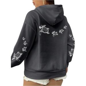 image:imageSOLY HUX Womens Plus Size Hoodies Long Sleeve Hooded Graphic Preppy Sweatshirts with PocketsDark Grey