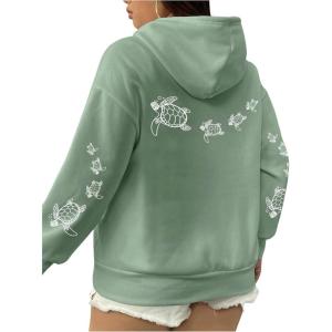 image:imageSOLY HUX Womens Plus Size Hoodies Long Sleeve Hooded Graphic Preppy Sweatshirts with PocketsOlive Green