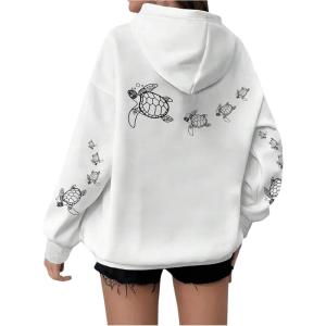 image:imageSOLY HUX Womens Plus Size Hoodies Long Sleeve Hooded Graphic Preppy Sweatshirts with PocketsWhite Graphic