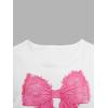 image:imageSOLY HUX Girls 2 Piece Outfits Cute Bow Graphic Short Sleeve T Shirt and Jean Pants Set StreetwearMulticoloured