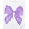 image:imageSOLY HUX Girls 2 Piece Outfits Cute Bow Graphic Short Sleeve T Shirt and Jean Pants Set StreetwearPurple Bow Graphic