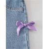 image:imageSOLY HUX Girls 2 Piece Outfits Cute Bow Graphic Short Sleeve T Shirt and Jean Pants Set StreetwearPurple Bow Graphic