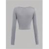 image:imageSOLY HUX Girls 3 Piece Long Sleeve T Shirts Square Neck Basic Slim Fitted Tees Crop TopsBlack Grey White