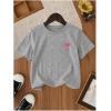 image:imageSOLY HUX Girls Cute Bow Graphic T Shirts Short Sleeve Crew Neck Loose Fit Summer Casual Tee TopsGrey Bow