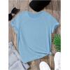 image:imageSOLY HUX Girls Cute Cat Graphic Tees Letter Print Short Sleeve T Shirts Preppy Clothes Summer TopsBlue Slogan