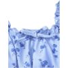 image:imageSOLY HUX Girls Ditsy Floral Print Frill Trim Cami Crop Top Cute Summer Tops Preppy ClothesBlue Floral Print