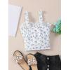 image:imageSOLY HUX Girls Ditsy Floral Print Frill Trim Cami Crop Top Cute Summer Tops Preppy ClothesWhite Ditsy Floral