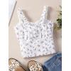 image:imageSOLY HUX Girls Ditsy Floral Print Frill Trim Cami Crop Top Cute Summer Tops Preppy ClothesWhite Floral