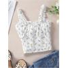 image:imageSOLY HUX Girls Ditsy Floral Print Frill Trim Cami Crop Top Cute Summer Tops Preppy ClothesWhite Flower Print