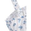 image:imageSOLY HUX Girls Ditsy Floral Print Frill Trim Cami Crop Top Cute Summer Tops Preppy ClothesWhite and Blue Ditsy Floral