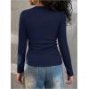 image:imageSOLY HUX Girls Long Sleeve T Shirt Square Neck Slim Fitted Tee Casual Fall TopsPure Dark Blue