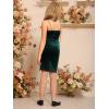 image:imageSOLY HUX Girls Spaghetti Strap Ruched Splie Hem Velvet Bodycon Slip DressDark Green