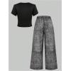 image:imageSOLY HUX Girls Y2k Clothes Star Graphic Crop Top and Baggy Pants Grunge 2 Piece Outfit StreetwearBlack and Grey