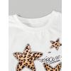 image:imageSOLY HUX Girls Y2k Clothes Star Graphic Crop Top and Baggy Pants Grunge 2 Piece Outfit StreetwearWhite Brown Leopard