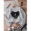 image:imageSOLY HUX Toddler Girls Bow Graphic Sweatshirt Crew Neck Long Sleeve Cute Casual Pullover TopsGrey Bow