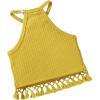 image:imageSOLY HUX Toddler Girls Fringe Trim Halter Top Sleeveless Summer Boho Crop Cami TopsYellow