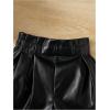 image:imageSOLY HUX Toddler Girls PU Leather Shorts Elastic Waist Straight Leg Loose Casual ShortsPure Black