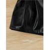image:imageSOLY HUX Toddler Girls PU Leather Shorts Elastic Waist Straight Leg Loose Casual ShortsPure Black