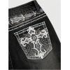 image:imageSOLY HUX Womens Bell Bottom Jeans Embroidery Y2k Stretch Flare Denim PantsBlack Embroidery