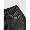 image:imageSOLY HUX Womens Bell Bottom Jeans Embroidery Y2k Stretch Flare Denim PantsBlack Graphic Embroidery