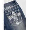 image:imageSOLY HUX Womens Bell Bottom Jeans Embroidery Y2k Stretch Flare Denim PantsDark Blue Embroidery