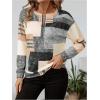 image:imageSOLY HUX Womens Color Block Printed Sweatshirt Half Zip Crew Neck Long Sleeve Casual Pullover TopsMulti Printed