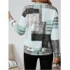 image:imageSOLY HUX Womens Color Block Printed Sweatshirt Half Zip Crew Neck Long Sleeve Casual Pullover TopsMulticolor Printed