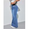 image:imageSOLY HUX Womens Flare Jeans Leggings High Waisted Stretch Bell Bottom Denim PantsLight Wash
