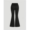 image:imageSOLY HUX Womens Flare Leggings Y2k Glitter Bell Bottoms High Waisted Yoga Pants StreetwearPure Black