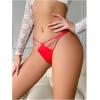 image:imageSOLY HUX Womens Glitter Rhinestone G String Thongs Cut Out Low Rise Panties UnderwearPlain Red