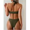 image:imageSOLY HUX Womens Halter Bikini Set V Neck Ring Linked Bathing Suit Summer Beach Two Piece SwimsuitArmy Green
