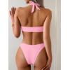 image:imageSOLY HUX Womens Halter Bikini Set V Neck Ring Linked Bathing Suit Summer Beach Two Piece SwimsuitPure Pink
