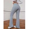image:imageSOLY HUX Womens High Waisted Flared Leggings Yoga Pants Bell Bottom Skinny Long SweatpantsLight Grey