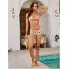 image:imageSOLY HUX Womens Leopard Bikini Set Cheetah Print Halter Triangle Bathing Suit with Shorts Two Piece SwimsuitMulticoloured Leopard