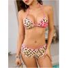 image:imageSOLY HUX Womens Leopard Bikini Set Cheetah Print Halter Triangle Bathing Suit with Shorts Two Piece SwimsuitMulticoloured Leopard