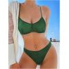image:imageSOLY HUX Womens Mesh Solid Sheer See Through Lingerie Set Sexy Lace Bra and Panty 2 PieceDark Green