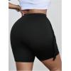 image:imageSOLY HUX Womens Plus Size Fringe Shorts Elastic High Waisted Skinny Shorts Going Out Country Concert OutfitsPlain Black