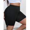 image:imageSOLY HUX Womens Plus Size Fringe Shorts Elastic High Waisted Skinny Shorts Going Out Country Concert OutfitsPlain Black