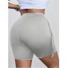 image:imageSOLY HUX Womens Plus Size Fringe Shorts Elastic High Waisted Skinny Shorts Going Out Country Concert OutfitsPlain Light Grey